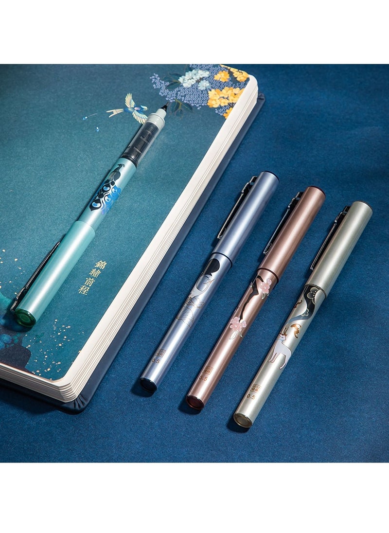 Y&D Black Ballpoint Pen, Straight Liquid Fine Tip Signature 0.5mm Ink Fast Dry, Smudge Free, Delicate Appearance for Office Work School Study (4 Count)  - Image 5