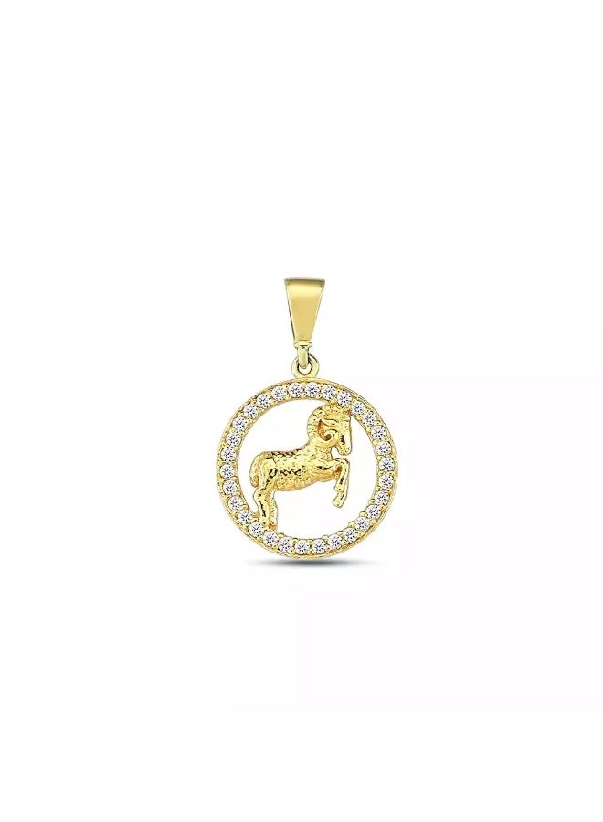 Ruby Art Gold 18K Pure Gold Pendant for Women Aries sign -1.35 Gram - Image 1