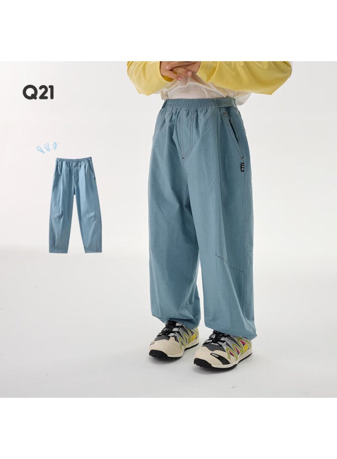 Q21 Pure Cotton Poplin Banana Pants Children's Long Casual Pants Boys And Girls Spring Sports Durable Adjustable Trousers - Image 4