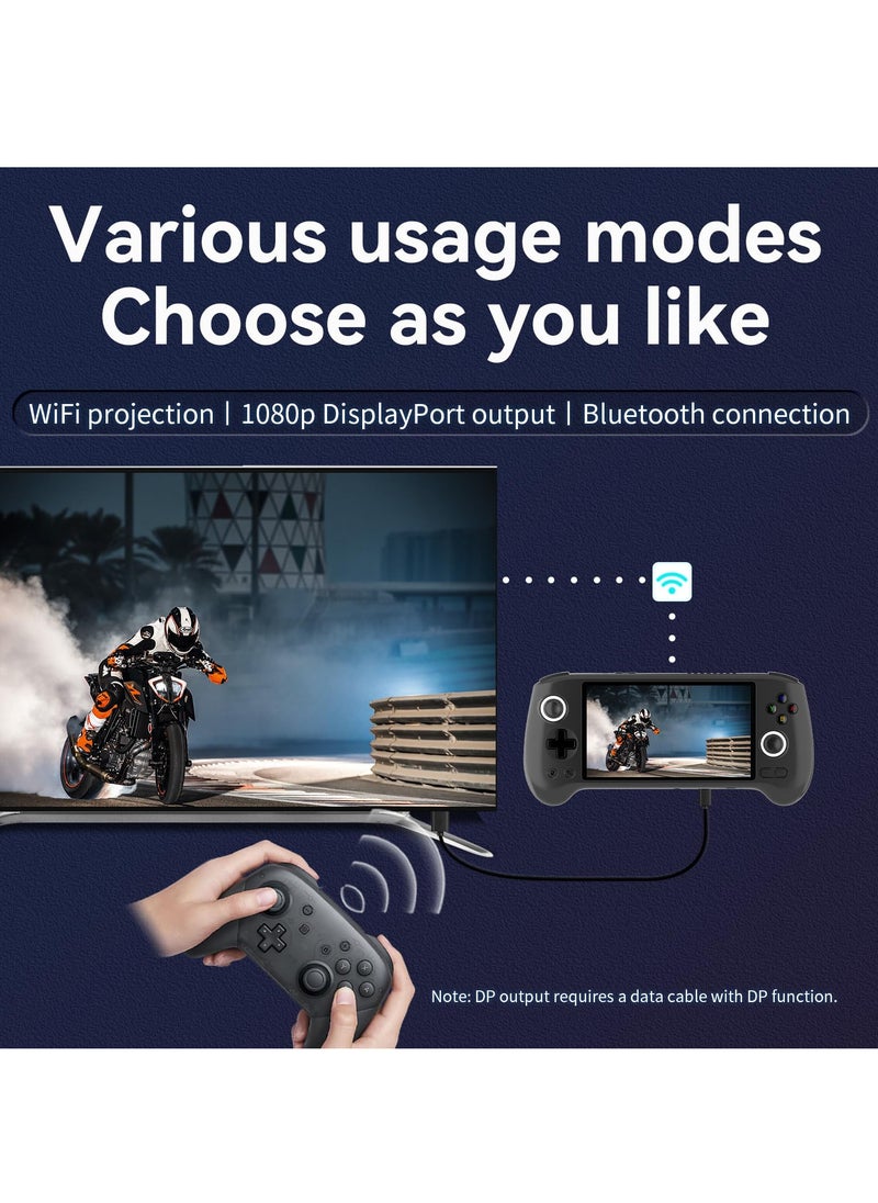 ANBERNIC  - ANBERNIC RG556 Handheld Game Console Unisoc T820 Android 13 5.48 inch AMOLED Screen 5500mAh WIFI Bluetooth Retro Video Players (Black 256G) - Image 1