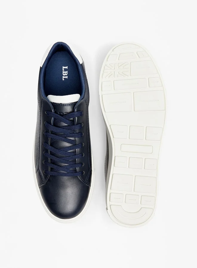 LBL by Shoexpress Men Solid Low Ankle Sneakers with Lace-Up Closure