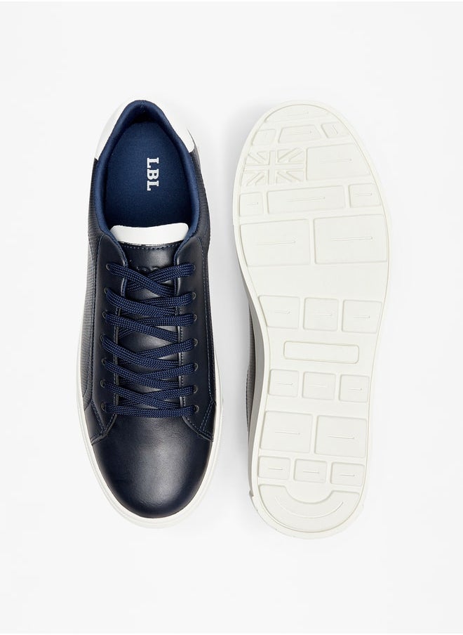 LBL by Shoexpress Men Solid Low Ankle Sneakers with Lace-Up Closure  - Image 4