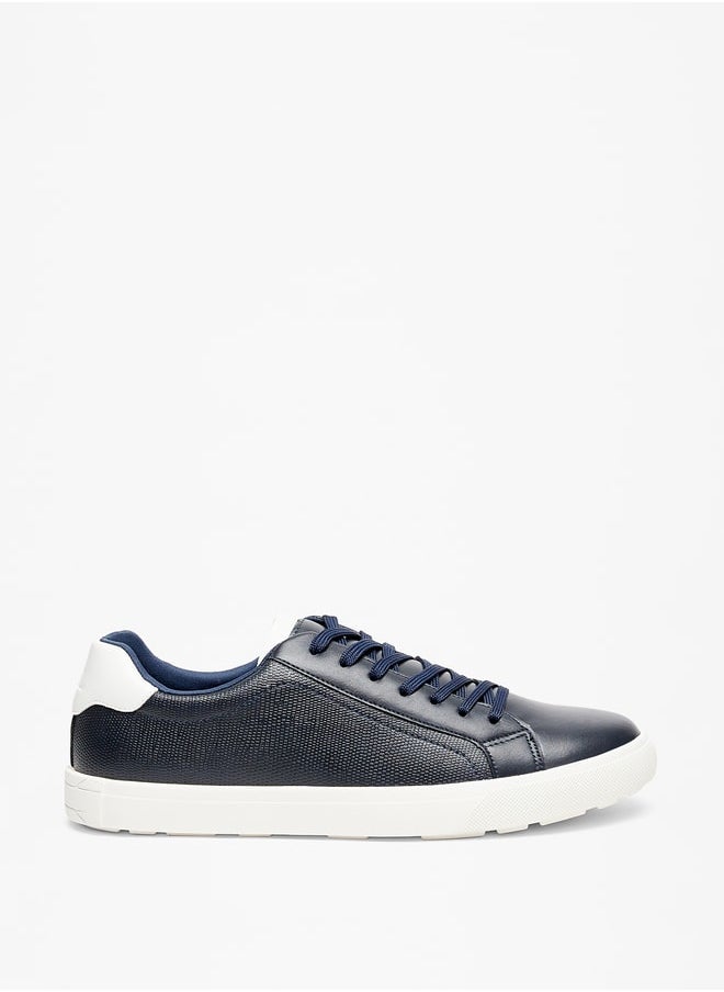 LBL by Shoexpress Men Solid Low Ankle Sneakers with Lace-Up Closure  - Image 1