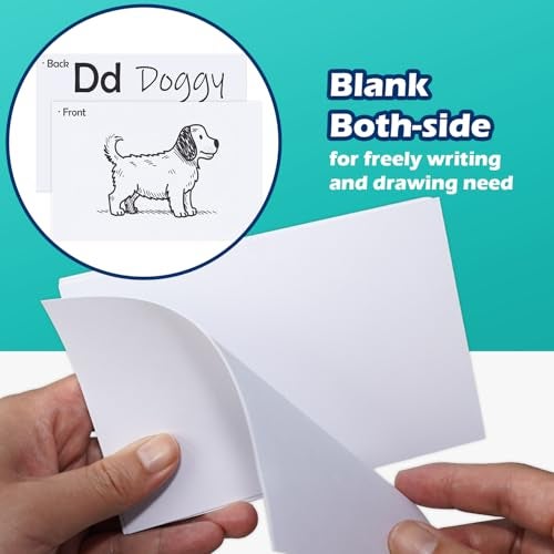 Olivo Blank Index Cards 4x6 Unlined Unruled Flash Note Cards 4" x 6", White, 100 Count, 220 GSM Heavy Weight - Image 5