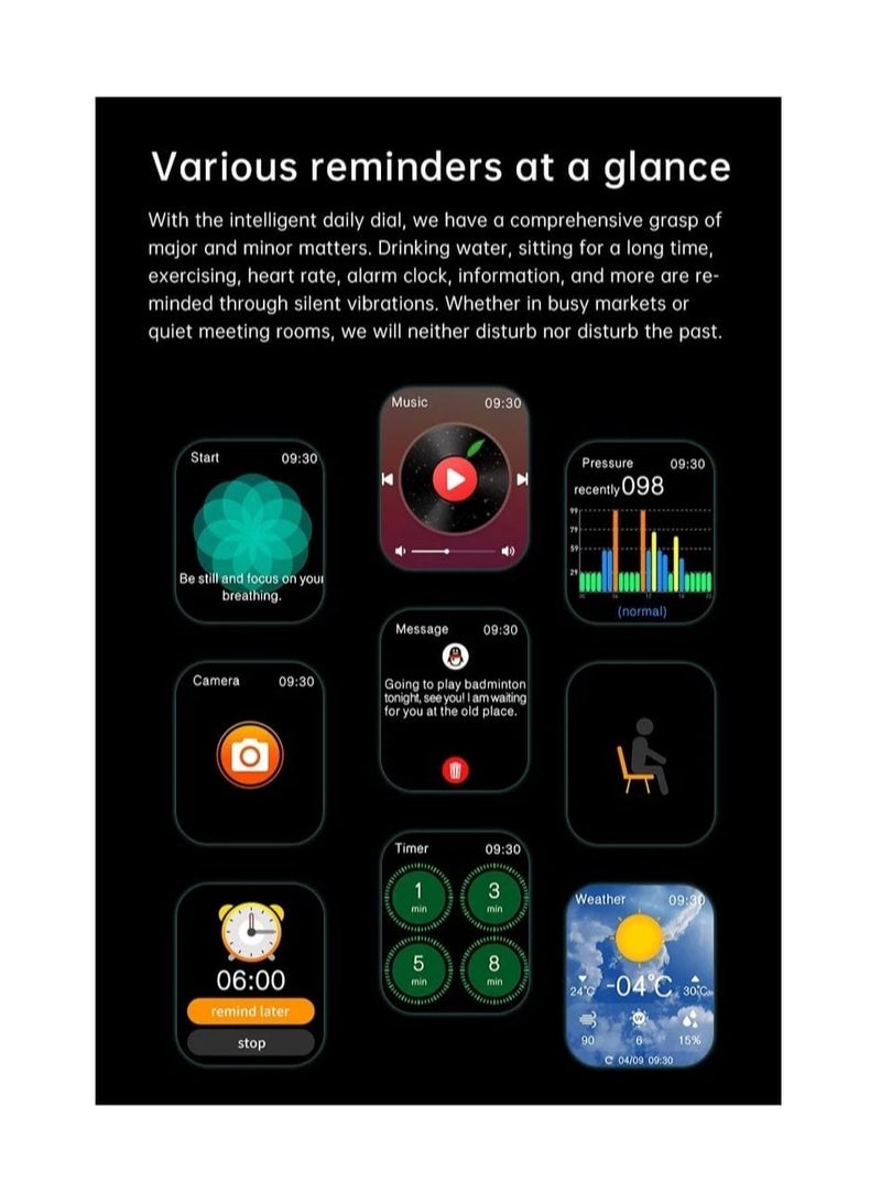 S9 Pro Smartwatch – 2.19" Large Display, Full Touchscreen, Magnetic Charger, Interchangeable Strap - Image 4