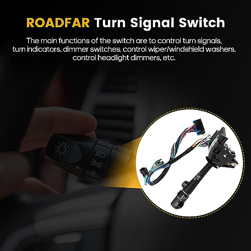 ROADFAR Turn Signal Switch Multi-Function Combination Switch Turn Signal Wiper Washers Hazard Switch Replacement fits for 2000-2005 Chevy Impala with Cruise Control 2000-2005 Chevy Monte Carlo l26073612 - Image 2