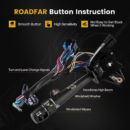 ROADFAR Turn Signal Switch Multi-Function Combination Switch Turn Signal Wiper Washers Hazard Switch Replacement fits for 2000-2005 Chevy Impala with Cruise Control 2000-2005 Chevy Monte Carlo l26073612 - Image 3