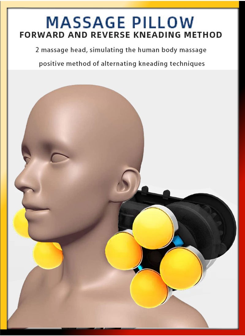DBLEW - Shiatsu Neck And Shoulder Massage Electric Pillow Massager Machine Back Cervical Relaxation Cushion 8 Heads Warm Heating Kneading Deep Tissue Therapy Body Spine Calf Thigh Leg Foot Muscle Pain Relief - Image 1