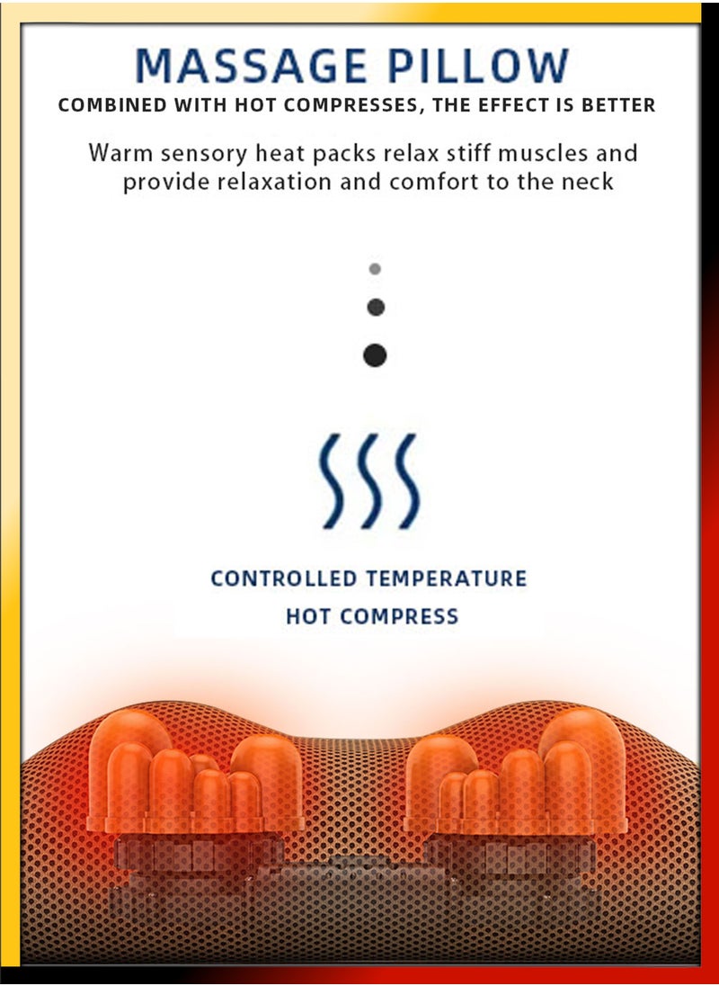 DBLEW - Shiatsu Neck And Shoulder Massage Electric Pillow Massager Machine Back Cervical Relaxation Cushion 8 Heads Warm Heating Kneading Deep Tissue Therapy Body Spine Calf Thigh Leg Foot Muscle Pain Relief - Image 1
