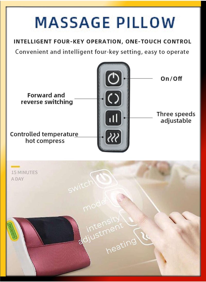 DBLEW - Shiatsu Neck And Shoulder Massage Electric Pillow Massager Machine Back Cervical Relaxation Cushion 8 Heads Warm Heating Kneading Deep Tissue Therapy Body Spine Calf Thigh Leg Foot Muscle Pain Relief - Image 1