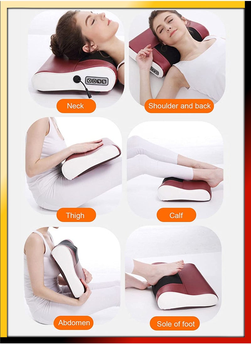 DBLEW - Shiatsu Neck And Shoulder Massage Electric Pillow Massager Machine Back Cervical Relaxation Cushion 8 Heads Warm Heating Kneading Deep Tissue Therapy Body Spine Calf Thigh Leg Foot Muscle Pain Relief - Image 1