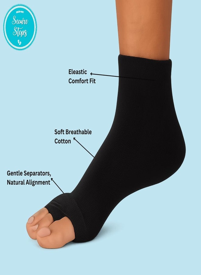 Secure Steps Alignment Socks for Men & Women - Compression Foot Alignment Socks with Toe Separator | Pain Relief Socks for Foot Heel & Ankle Support | Blood Circulation (Grey) - Image 5