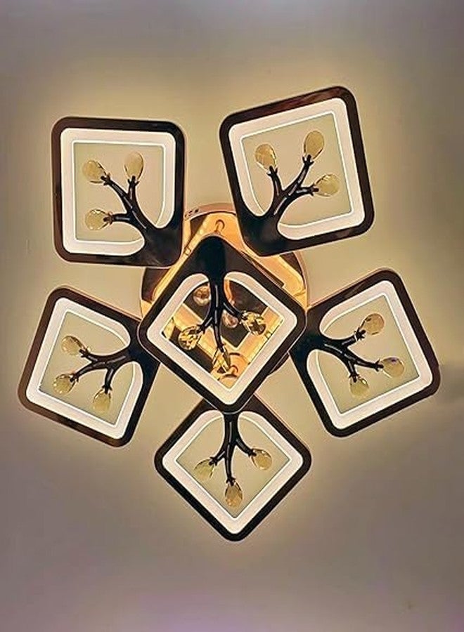 Avior Low Height LED Ceiling Chandelier for Living Room Decoration, Modern Design Jhoomer for Hall Ceiling, Home Decorative Jhumar (with Bluetooth Speaker for Music & Remote) - Image 1
