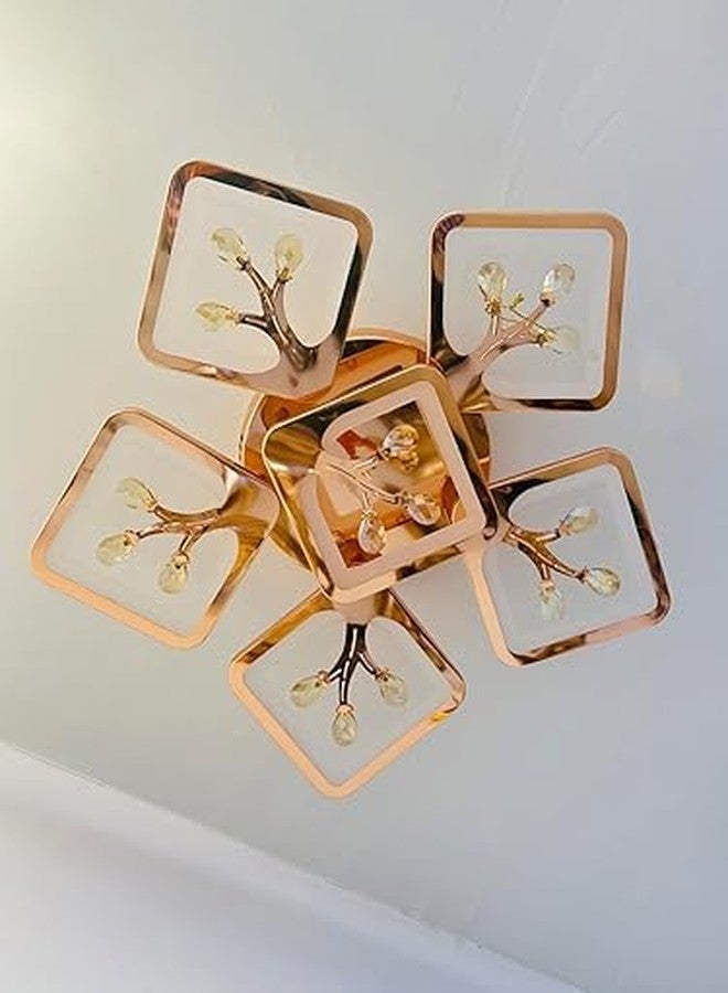 Avior Low Height LED Ceiling Chandelier for Living Room Decoration, Modern Design Jhoomer for Hall Ceiling, Home Decorative Jhumar (with Bluetooth Speaker for Music & Remote) - Image 4