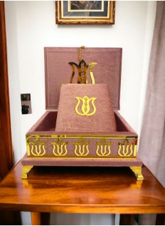 OLUDENIZ Velvet Quran Set with Golden Accents – Luxurious Islamic Gift for Home, Office & Special Occasions  - Image 1