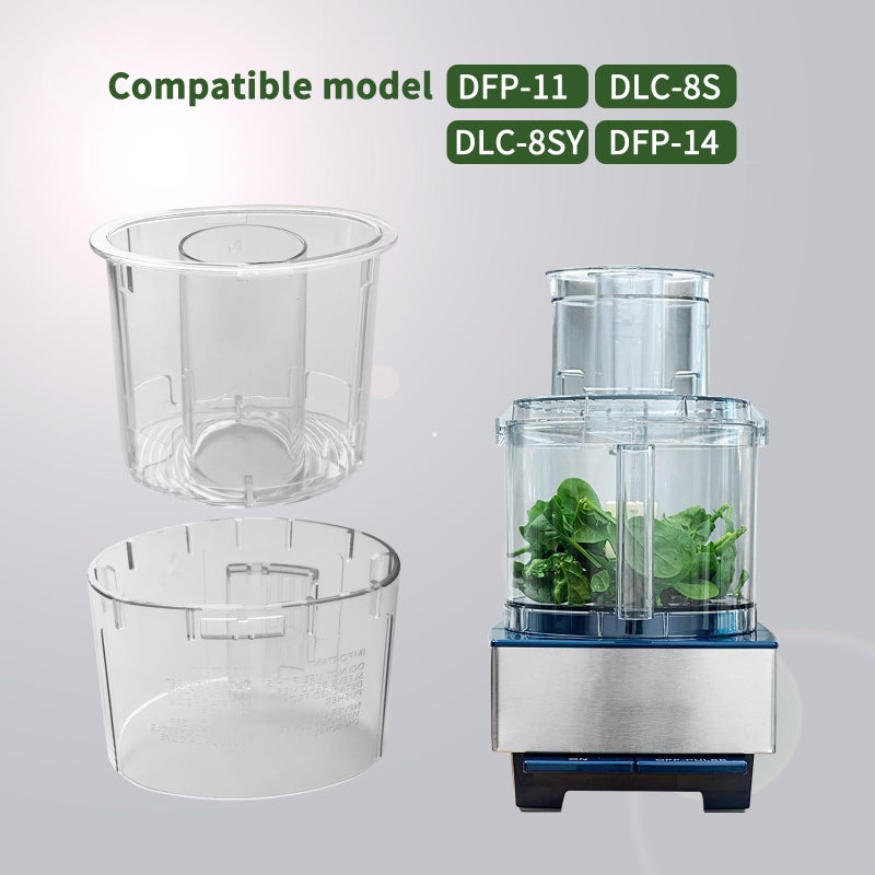 Vsttar DLC-018BGTXT (DLC-018BGTXT-1) Large Pusher and Sleeve Assembly Fit for Food Processors, Compatible with Cuisinart Tritan Custom Food Processor DFP-11, DLC-8S, DLC-8SY, DFP-11 Deluxe 11,DLC -5,DLC-7FPC - Image 4