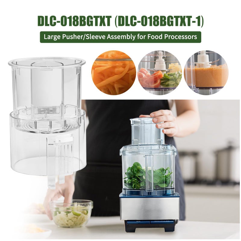 Vsttar DLC-018BGTXT (DLC-018BGTXT-1) Large Pusher and Sleeve Assembly Fit for Food Processors, Compatible with Cuisinart Tritan Custom Food Processor DFP-11, DLC-8S, DLC-8SY, DFP-11 Deluxe 11,DLC -5,DLC-7FPC - Image 2