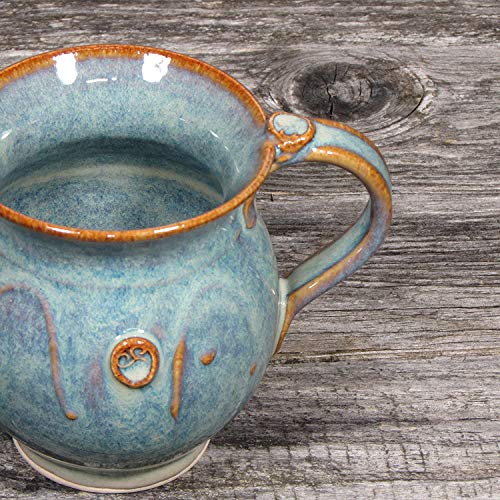 Castle Arch Pottery Ireland Castle Arch Pottery Irish Pottery Coffee & Tea Mugs. Set of Two Hand-Thrown Cups 300ml with Celtic Spiral Motif - Handcrafted In Ireland - Lead & Cadmium Free, Irish Gifts For Men & Women - Image 4