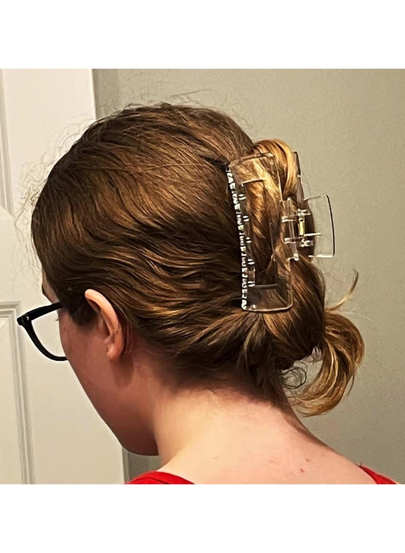 Goolsky Clear Claw Clips for Thick/Fine/Thin Hair, Strong Holding Large Jaw Polycarbonate Clips for Women (3 pcs) - Image 5