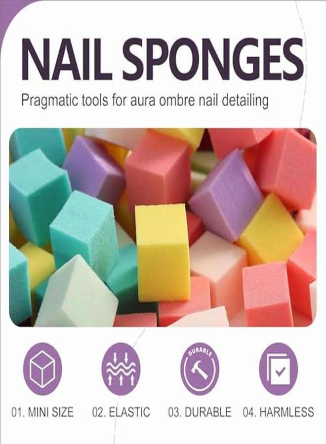 Scheibe Professional Nail Art Ombre Sponges, 50 Pieces Mini Soft Sponge Cubes for Gradient Effects, Multi-Color, Elastic and Durable Manicure Tools - Image 3