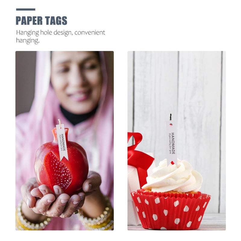 50 قطعة من بطاقات الشموع الورقية البيضاء ذات الحواف المستديرة لصنع الشموع المعطرة DIY - Image 4
