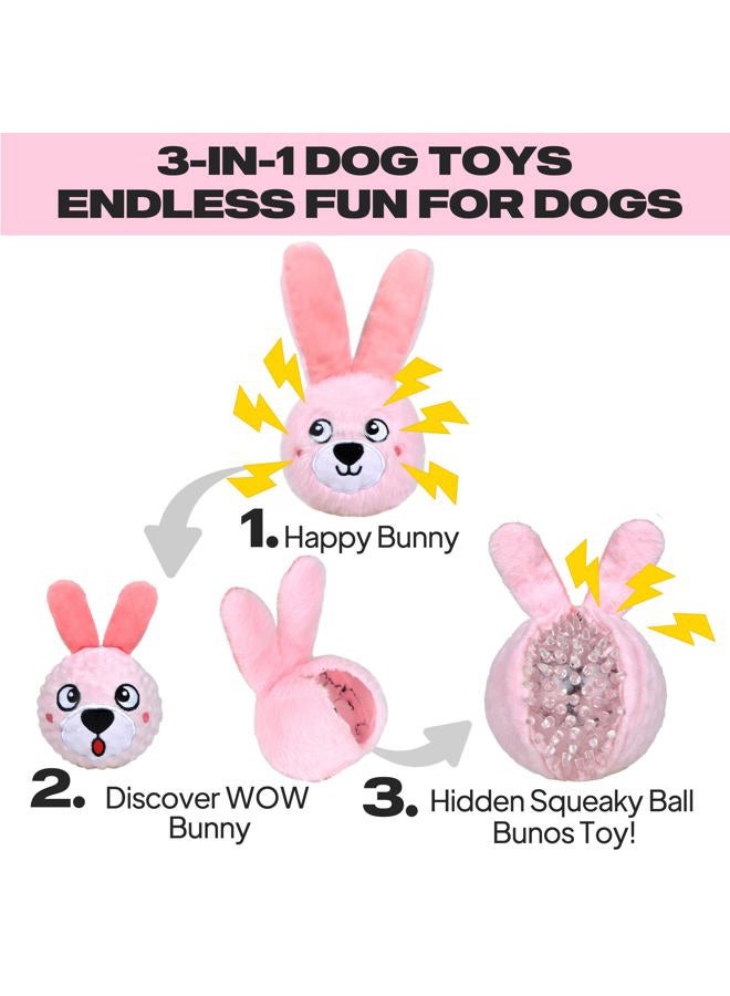 fida Squeaky Dog Toys for Aggressive Chewers 3 in 1 Dog Chew Toys with 3 Layers Interactive Dog Toys for Large Dogs Balls Keep Them Busy for p - Image 2