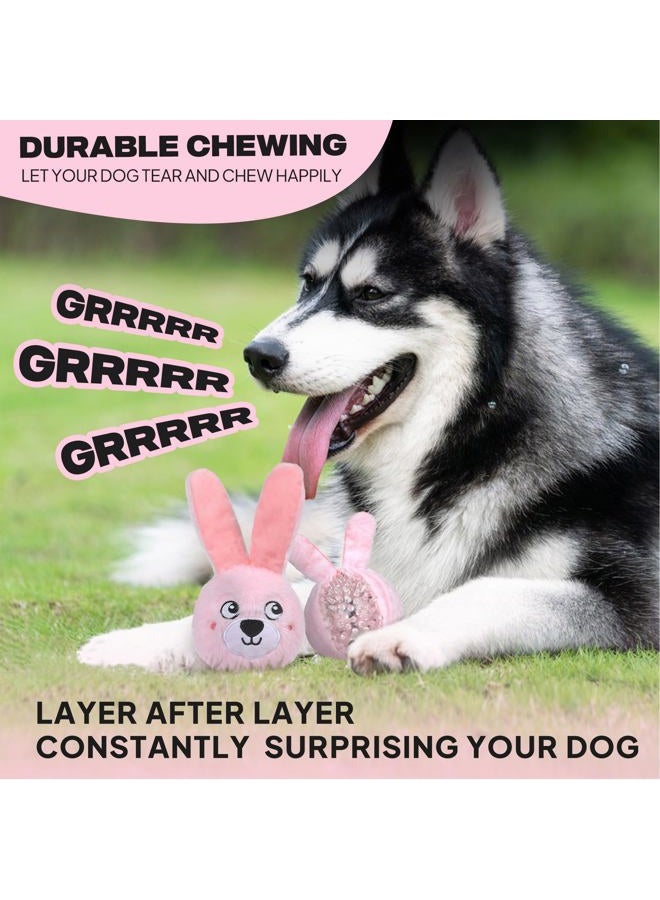fida Squeaky Dog Toys for Aggressive Chewers 3 in 1 Dog Chew Toys with 3 Layers Interactive Dog Toys for Large Dogs Balls Keep Them Busy for p - Image 3