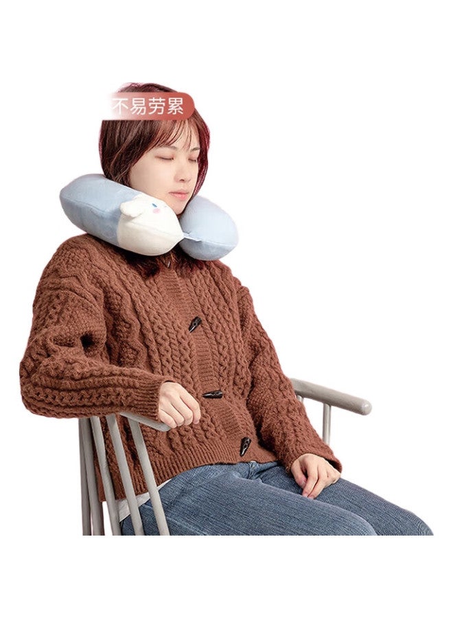 Miniso Big Ear Dog U-shaped Pillow, Memory Foam Office Nap Pillow, Travel Neck Pillow, Lunch Break Pillow, Car Headrest Pillow - Image 2