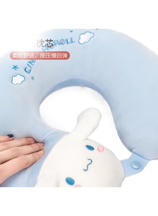 Miniso Big Ear Dog U-shaped Pillow, Memory Foam Office Nap Pillow, Travel Neck Pillow, Lunch Break Pillow, Car Headrest Pillow - Image 1