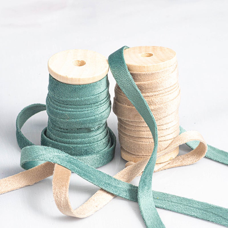 Double-Sided Velvet Ribbon – Colorful Christmas Garland Decorative Material - Image 2
