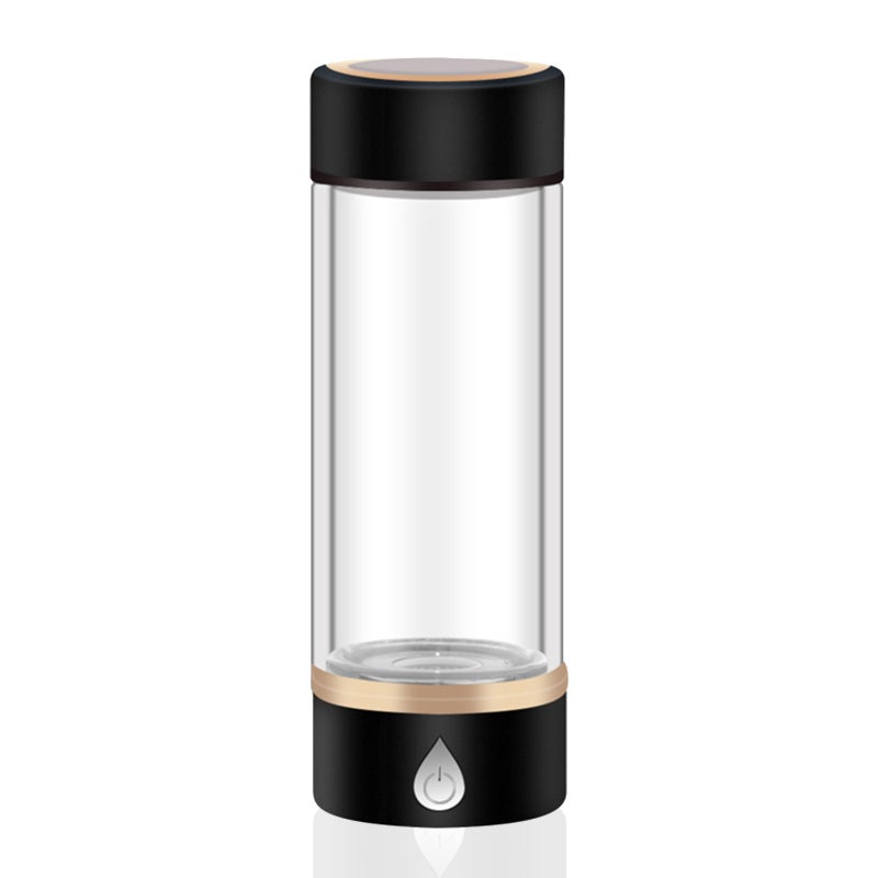Portable Hydrogen-Rich Water Bottle Black 3-Min Fast Electrolysis Rechargeable Hydrogen Water Generator - 600-1300ppb Highly Antioxidant Portable Hydrogen-Rich Water Generator for Daily Wellness - Image 1