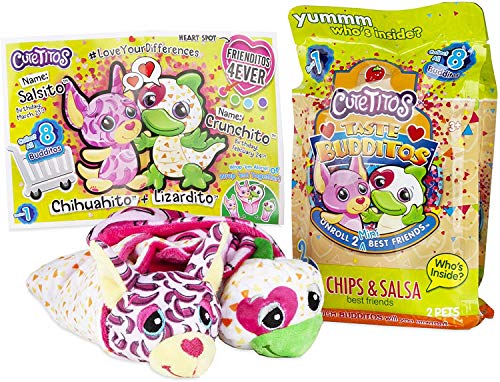 Basic Fun Cutetitos Taste Budditos Chips Salsa 2 Collectible Plush Mini Animals Ages 3 Series 1 Great Gift for Girls and Boys - Image 1