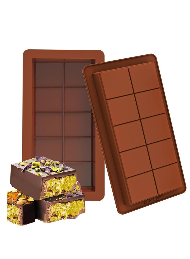 إسكدنيا 2 حزمة من قلعة الشوكولاتة المربعة العميقة بمقدار 1 بوصة لملء بقطع الشوكولاتة - Image 1