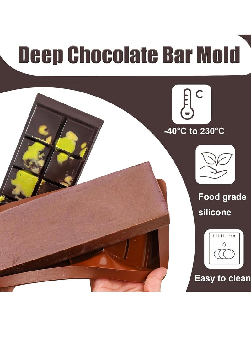 إسكدنيا 2 حزمة من قلعة الشوكولاتة المربعة العميقة بمقدار 1 بوصة لملء بقطع الشوكولاتة - Image 2