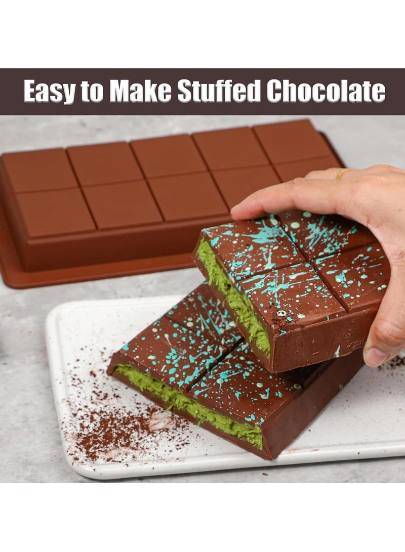 إسكدنيا 2 حزمة من قلعة الشوكولاتة المربعة العميقة بمقدار 1 بوصة لملء بقطع الشوكولاتة - Image 3