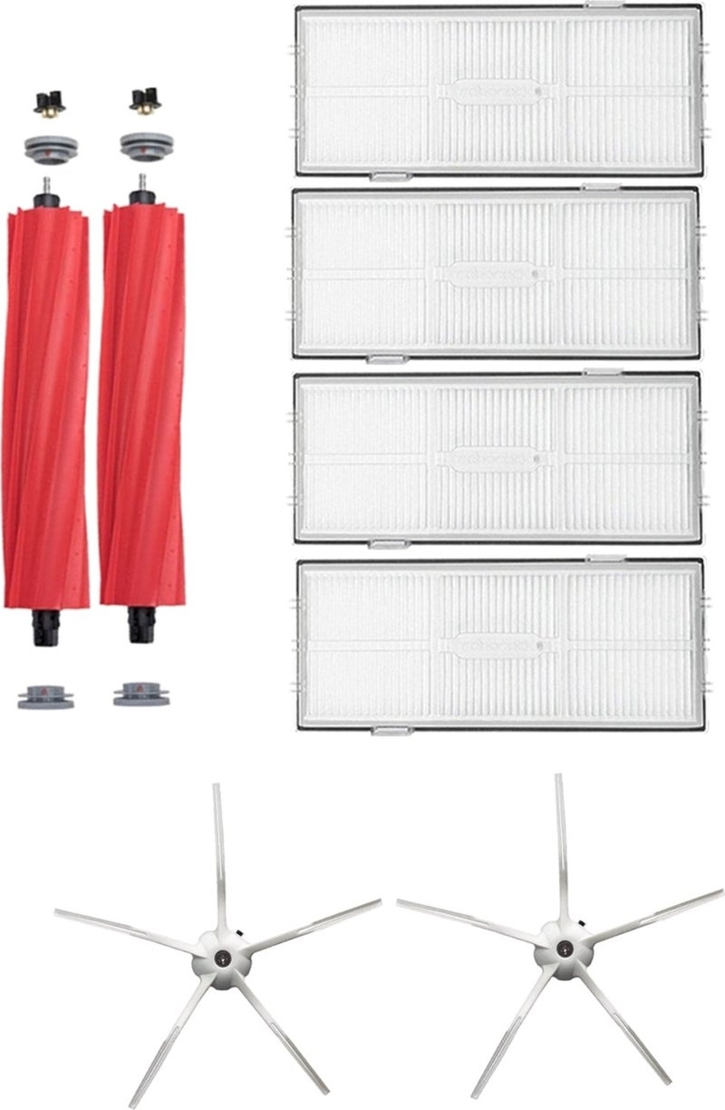 Roborge 8-Piece Spare Parts Set Compatible with Roborock S7 Max V Ultra Robot Vacuum Cleaner 