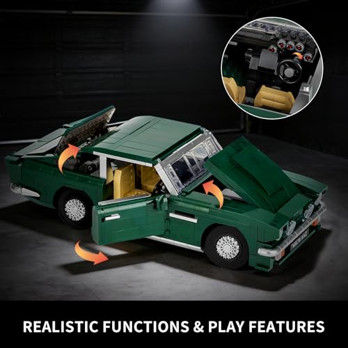 Mov stone Creater Expert GT 1976 Building Blocks Toys Compatible with Lego Car Adults Challenging Advanced Collectors Car Model Home and Office Display Collectible Gift for Adults and Teens - Image 5
