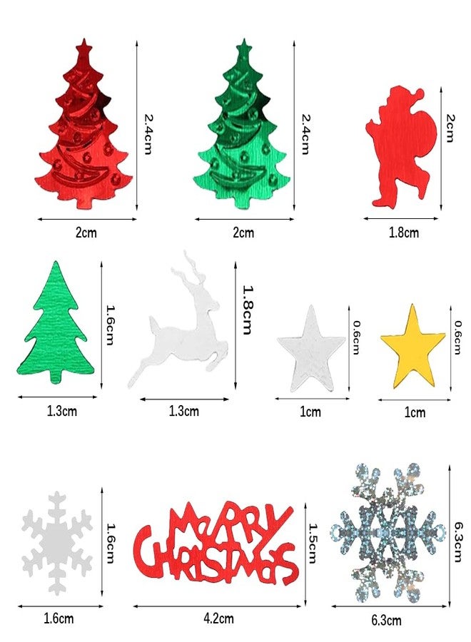 JXITON 4800pcs Christmas Confetti,Xmas Table Confetti Snowflake Santa Claus Metallic Foil Sequins Glitter Table Scatters for Party Decoration - Image 4