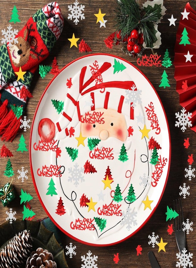JXITON 4800pcs Christmas Confetti,Xmas Table Confetti Snowflake Santa Claus Metallic Foil Sequins Glitter Table Scatters for Party Decoration - Image 3