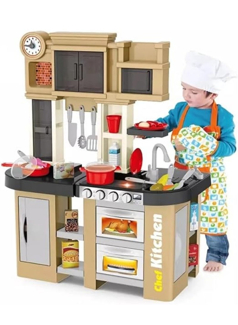 ALSAEED 58-Piece Talented Chef Pretend Kitchen Play Set With Realistic Lights And Sounds 61x33x72.5cm - Image 1