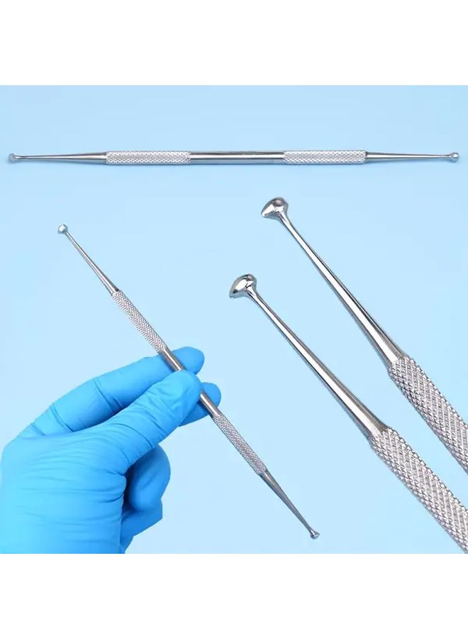 Double Ended Cylindrical Stainless Steel Tartar Remover Dental Tool - Image 3