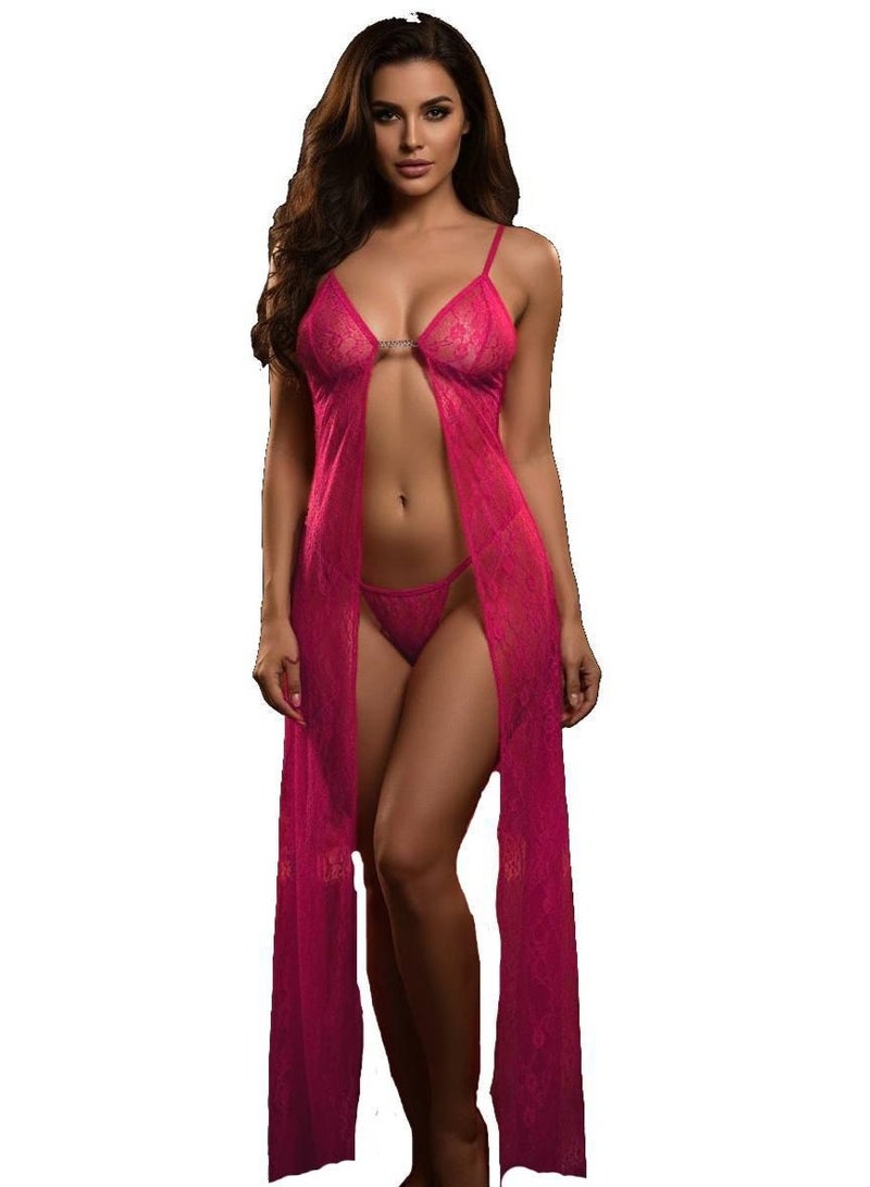 Women's long lace nightgown