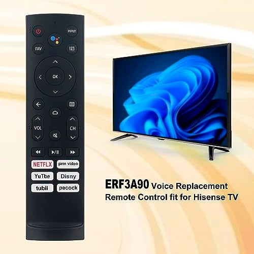 PERFASCIN ERF3A90 Replacement Voice Remote Control fit for Hisense 85U7H 55U7G 65U7G 75U9DG 75U7G U7G U9G U8 U7H QLED Series 4K ULED Android Smart TV 55A76K 75A76K - Image 3