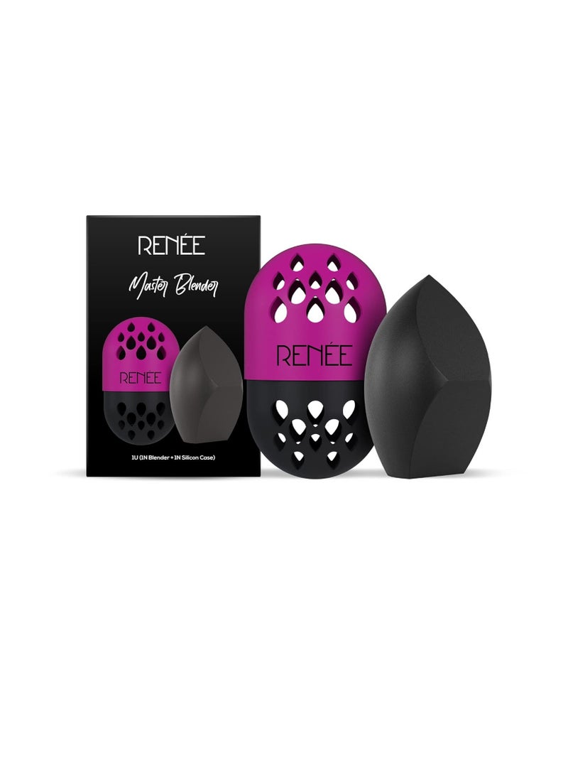 رينيه موزع مكياج، قطعة واحدة بثلاثة جوانب. تطبيق سهل للمكياج الجاف والرطب. يأتي بحافظة سيليكون مناسبة للسفر. خالي من التجارب على الحيوانات. - Image 1