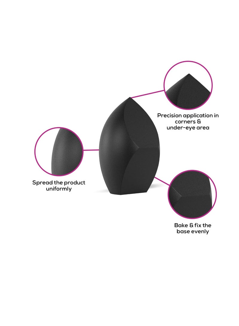 رينيه موزع مكياج، قطعة واحدة بثلاثة جوانب. تطبيق سهل للمكياج الجاف والرطب. يأتي بحافظة سيليكون مناسبة للسفر. خالي من التجارب على الحيوانات. - Image 2