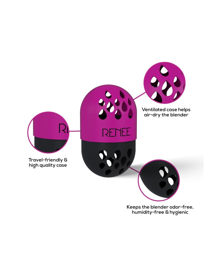 رينيه موزع مكياج، قطعة واحدة بثلاثة جوانب. تطبيق سهل للمكياج الجاف والرطب. يأتي بحافظة سيليكون مناسبة للسفر. خالي من التجارب على الحيوانات. - Image 3