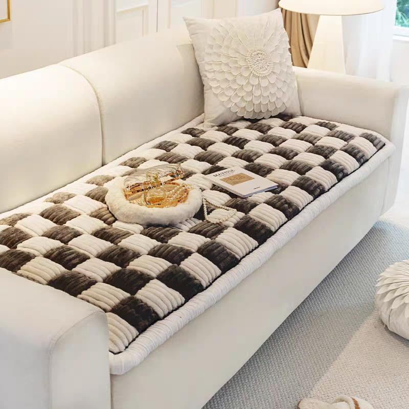 Fuzzy Couch Covers for Pets, Couch Protector for Dogs Garden Chic Cotton Protective Couch Cover, Pet Mat Bed Couch Cover (17.7 x 17.7in, Black) - Image 4