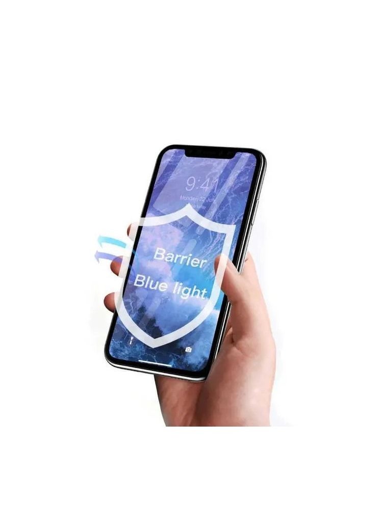 Van Anti-Blue Ray Full Screen Twice-Tempered Glass for iPhone 12 / 12 Pro 6.1" - Black