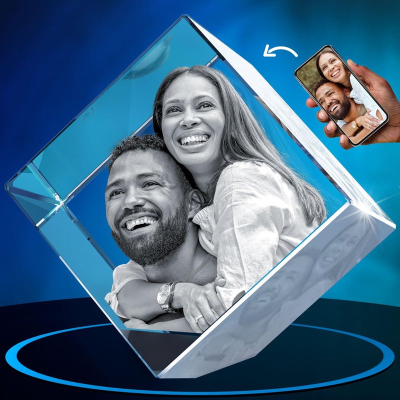 Artpix 3D Crystal Photo Gifts for Women Men زوجة زوجة أمي ، هدايا شخصية رائعة مع صورتك ثلاثية الأبعاد الخاصة بك. - Image 1
