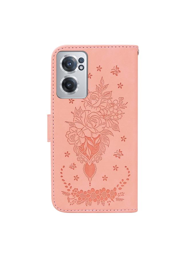 S-TOP Case For OnePlus Nord CE 2 5G Butterfly Rose Embossed Leather Phone Case - Image 3